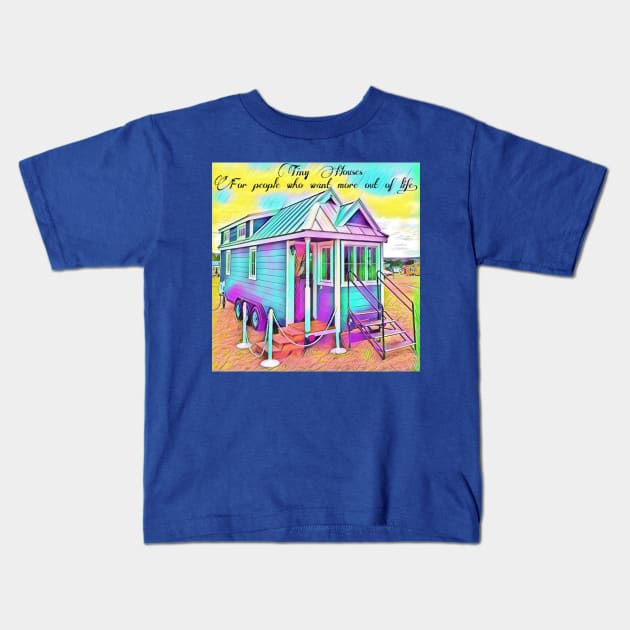 Tiny Houses Kids T-Shirt by PlanetFangirl